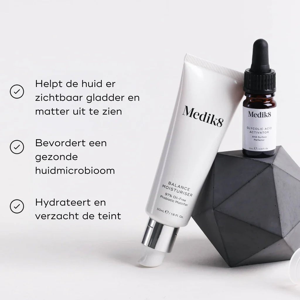 Medik8 Balance Moisturiser &amp; Glycolic Acid Activator - M8cosmetics.nl